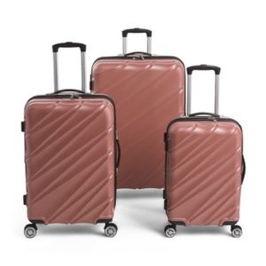 London Fog Rose Gold Luggage Set